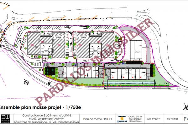 CORMELLES LE ROYAL - A vendre - Village Activity - C2- Local à partir de 253 m²